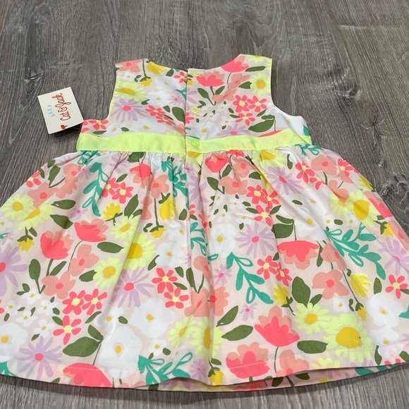 New Target Cat & Jack Floral Dress Neon 12 month J16 - Picture 2 of 4
